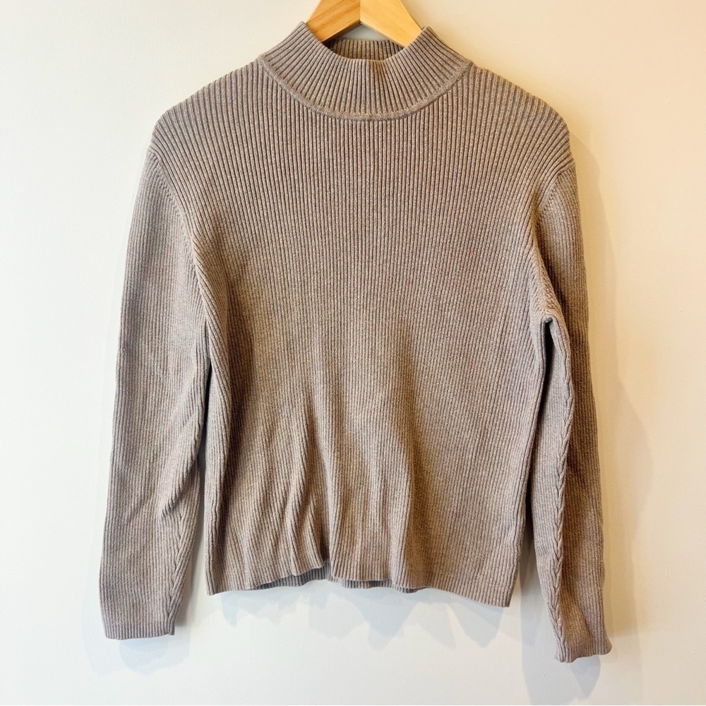 Croft & Barrow Tan Mock Neck Sweater